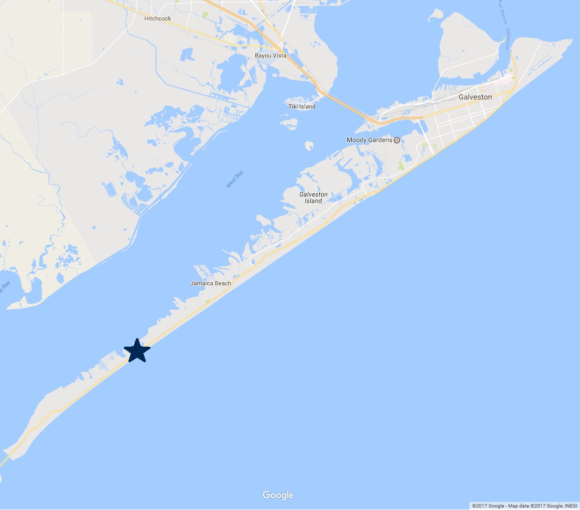 Map of Galveston Island Neighborhood - Sunset Cove